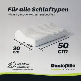 DUNLOPILLO Nackenstützkissen 50 x 30 x 10 cm Weiß