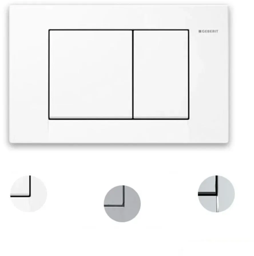 Betätigungsplatte GEBERIT SIGMA30 für 2-Mengenspülung, verschiedene Varianten (Ausführung: hochglanz-verchromt/seidenglanz-verchromt/hochglanz-verchromt)