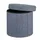 Relaxdays Sitzhocker mit Stauraum Polyester 39 x 10 x 42 cm Dunkelgrau