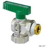 Simplex KFE-Kugelhahn 1/2'' Durchgangsform für Trinkwasser, Füllhahn in Winkelform, DVGW