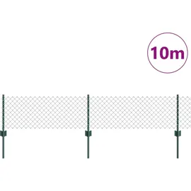 vidaXL Zaun 0,4 x 10 m Grün/Stahl