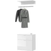 inn.furn Garderobenset 61 cm Weiß