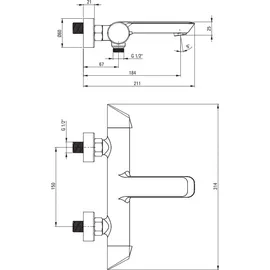 TRIZERATOP Arnika Zweihandwannenmischer Titanium