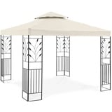 Uniprodo Gartenpavillon - 3 x 3 m - 180 g/m2 - creme