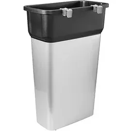 Vileda Geo Abfalleimer 70 l Schwarz/Silber