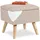 Relaxdays Hocker mit Stauraum 40 x 40 x 40 cm Beige