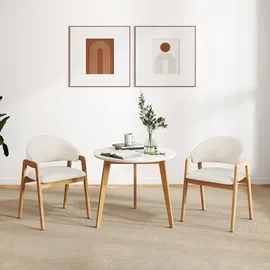 Costway 2er Set Esszimmerstühle, mit gepolstertem Sitz Holz
