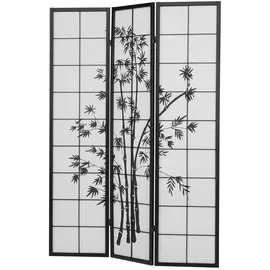 Homestyle4u Paravent Schwarz, 132x179 | Gr.: onesize