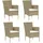 vidaXL Premium Polyrattan Garten-Essstühle 53 x 58 x 84 cm beige 4 St.