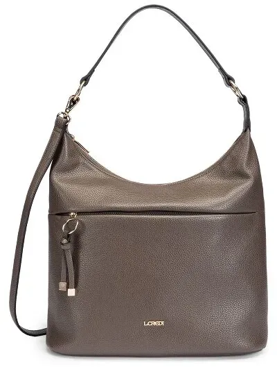 L.Credi Maite Schultertasche 33 cm  grau