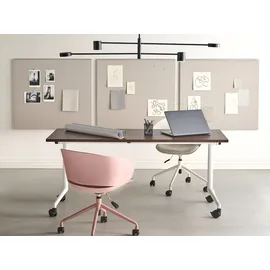 Beliani Zusammenklappbarer Schreibtisch Cavi Dunkelbraun 160 cm) 60 cm