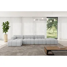 altdecor Modulares Sofa Ecksofa in L-Form - Lizur-L2 - 380x160x70 cm Hellgrau Corner modular Sofa Eckcouch Couch Wohnlandschaft Cauchsofa Polstersofa - Hellgrau/Grau