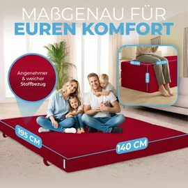 eloneo Gästematratze 140 x 195 x 15 cm weich Polyester