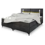 masseno Boxbett mit Bettkasten ¦ grau ¦ Maße (cm): B: 180 H: 108