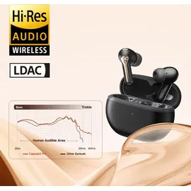 soundpeats Capsule 3 Pro (ANC, 5.50 h, Kabellos), Kopfhörer, Schwarz