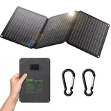 HAPDOOP 30W Solarpanel Faltbar Solar Panel Handy Solarladegerät für Camping Outdoor, Wasserdicht IP67 Schnellladung mit USB C USB A und DC Ausgängen (30W)
