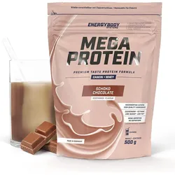 Mega Protein Schoko. Eiweißshake Proteinpulver mit Whey & Casein. 500 g EINHEITSFARBE 500g