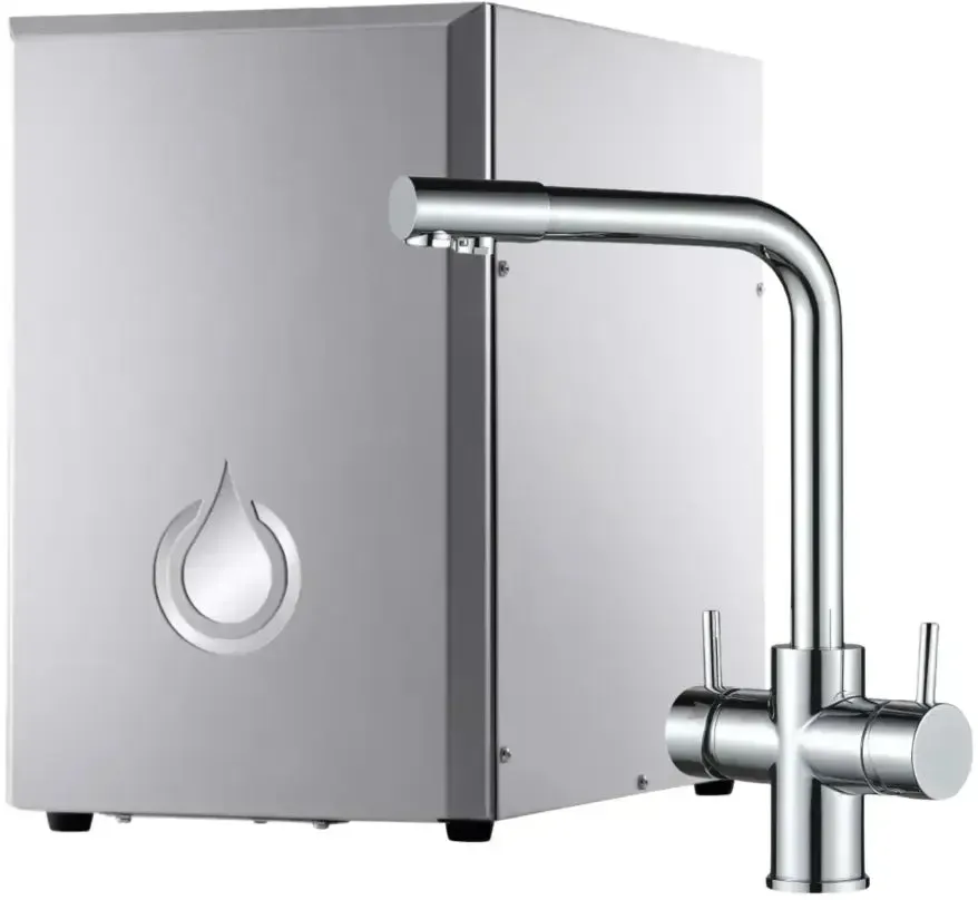 SPRUDELUX NUOVO - Premium Umkehrosmoseanlage hoher CO2 Gehalt geräuscharm - Chrom / 2 KG