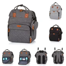 Chipolino Wickeltasche, Kinderwagen Rucksack Reißverschluss Schnullertasche, Farbe:grau
