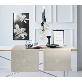 APELT Tischläufer APELT "8027 LOFT STYLE", beige (natur), B:48cm L:140cm, Polyester, Viskose, Tischdecken, Jacquardgewebe