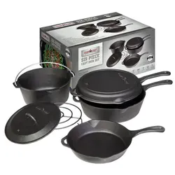 Camp Chef 6-teiliges Gusseisen Set - Dutch Oven Set