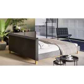 s-style möbel Polsterbett 180 x 200 cm Grau
