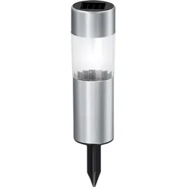 Grundig Solarleuchte Edelstahl 15,0 cm 6er Set lila/silber