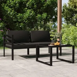 vidaXL Garten-Lounge-Set 3-tlg. anthrazit