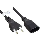 Good Connections GC P0300-S020 - Verlängerung Euro-Stecker Typ C, schwarz, 2 m