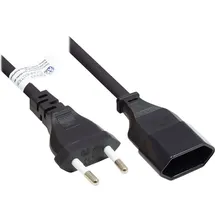 Good Connections GC P0300-S020 - Verlängerung Euro-Stecker Typ C, schwarz, 2 m