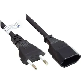 Good Connections GC P0300-S020 - Verlängerung Euro-Stecker Typ C, schwarz, 2 m