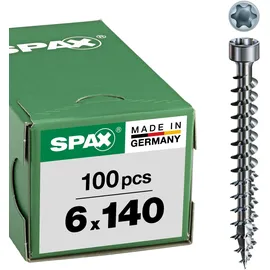 SPAX Holzbauschraube 6 x 140 mm Zylinderkopf T-STAR plus Vollgewinde 4CUT WIROX P3J