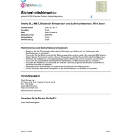Shelly BLU H&T, Elfenbeinfarben, Temperatur-/Feuchtigkeitssensor