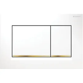 Geberit Sigma30 Betätigungsplatte für 2-Mengen-Spülung weiß/vergoldet 115.883.KK.1