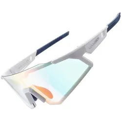 Polarisierende Fahrradbrille – weiß - Sport-Fahrradbrille mit