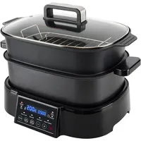 Ultratec 2in1 Multikocher Dampfgaren, Grillen, Kochen Dünsten Slow Cook Warmhalten