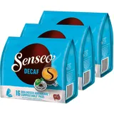 Senseo Decaf Kaffeepads Entkoffeiniert neues Design, 3er Pack, 3 x 16 Pads