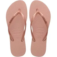 HAVAIANAS Slim Logo Metallic Hellrosa Gr 35/36 Damen