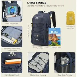 luxuskollektion BOGDA 35L Wanderrucksack Blau