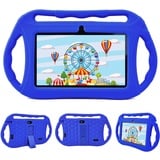 Veidoo Kinder Tablet 7 Zoll Android Tablet 32GB, WiFi, GMS, Dual-Kamera, Elterlicher Kontrolle, Lernen pädagogische Kleinkind Tablet mit Silikonhülle (Blau)