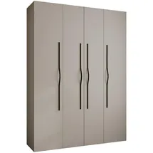 abiks möbel Drehtürenschrank COMO 180 x 245,5 x 40 cm Schwarz