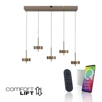 Paul Neuhaus Q-Rotate 5-flg. LED 31,00 cm braun Aluminium