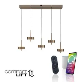 Paul Neuhaus Q-Rotate 5-flg. LED 31,00 cm braun Aluminium