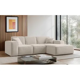 kaiser möbel Ecksofa L-Form Siena Stoff Maloy Beige Rechts - Beige