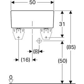 Geberit Publica Waschbecken 50 x 39 cm (361350000)