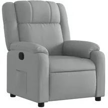 vidaXL Relaxsessel mit Liegefunktion Polyester 95 x 99 x 95 cm Hellgrau