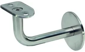 KWS Handlaufstütze 4571 mit flacher Auflage Stahl,silberf. Einbrennl.