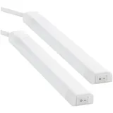 sebson LED Unterbauleuchte Küche 30cm - 2er Set, Neutralweiß, Lichtleiste Stecker & Schalter 230V, Indirekte Beleuchtung, Schranklicht 24x13x300mm