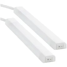 sebson LED Unterbauleuchte Küche 30cm - 2er Set, Neutralweiß, Lichtleiste Stecker & Schalter 230V, Indirekte Beleuchtung, Schranklicht 24x13x300mm