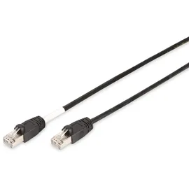 Digitus DK-1644-050/BL-OD RJ45 Patchkabel CAT 6 S/FTP 5.00 m Schwarz UV-Beständig, verdrillte Paare 1 St.